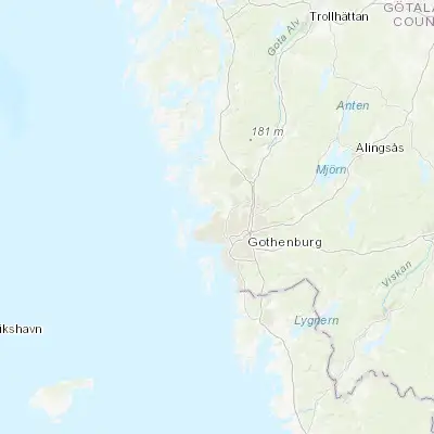 Map showing location of Björlanda (57.766670, 11.833330)