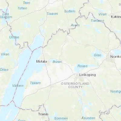 Map showing location of Borensberg (58.566670, 15.283330)