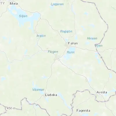 Map showing location of Borlänge (60.485800, 15.437140)