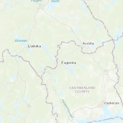 Map showing location of Fagersta (60.004180, 15.793160)