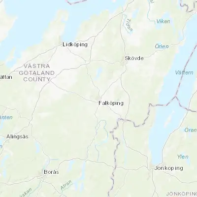 Map showing location of Falköping (58.173470, 13.550680)
