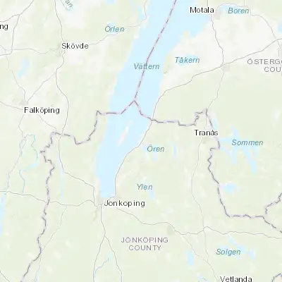 Map showing location of Gränna (58.016670, 14.466670)