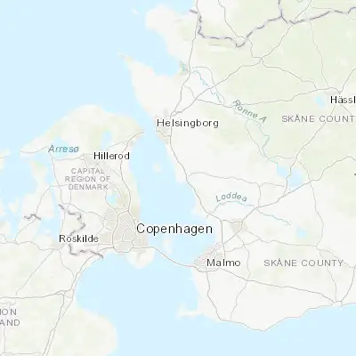 Map showing location of Landskrona (55.870800, 12.830160)