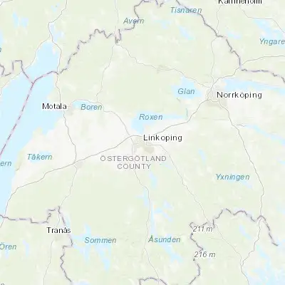 Map showing location of Linköping (58.410860, 15.621570)