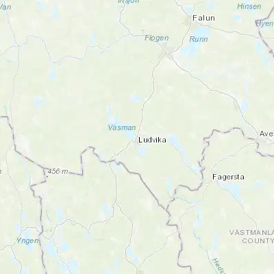 Map showing location of Ludvika (60.149590, 15.187760)