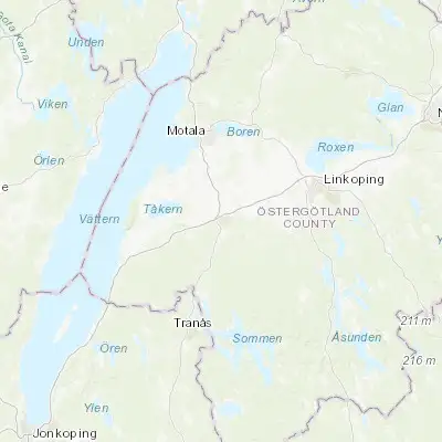 Map showing location of Mjölby (58.325950, 15.123650)