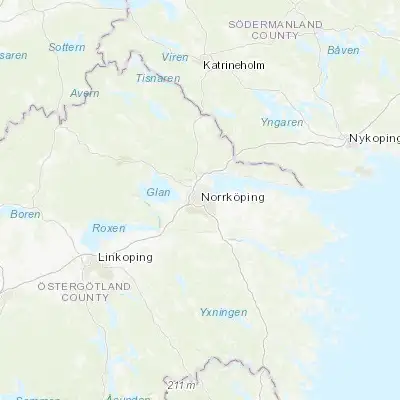 Map showing location of Norrköping (58.594190, 16.182600)