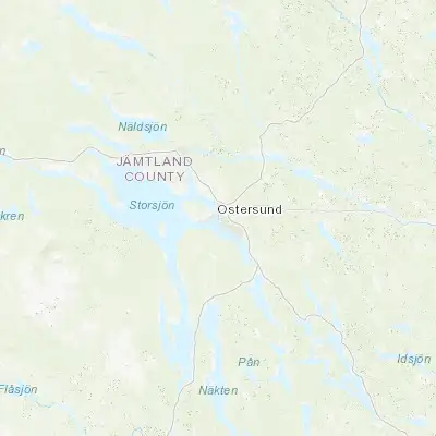 Map showing location of Östersund (63.179200, 14.635660)