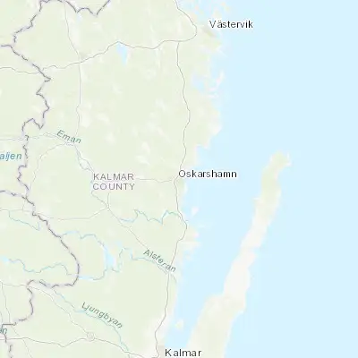 Map showing location of Oskarshamn (57.264550, 16.448370)