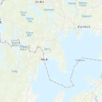 Map showing location of Säffle (59.132290, 12.928880)