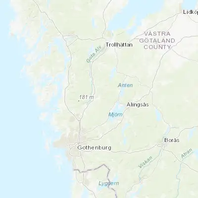 Map showing location of Sålanda (57.983330, 12.216670)