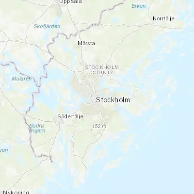 Map showing location of Stockholm (59.329380, 18.068710)
