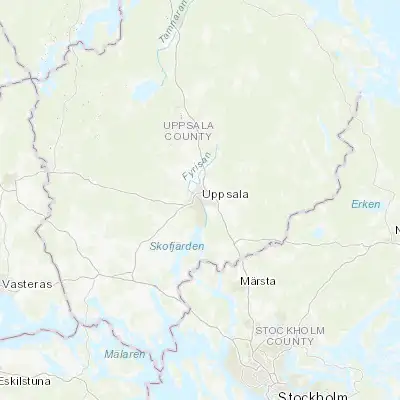 Map showing location of Uppsala (59.858820, 17.638890)