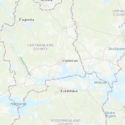 Map showing location of Västerås (59.616170, 16.552760)