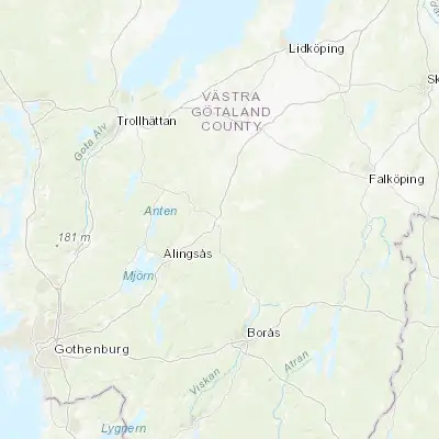 Map showing location of Vårgårda (58.037060, 12.809070)