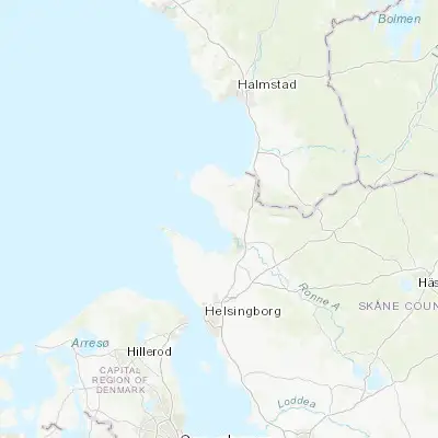 Map showing location of Vejbystrand (56.317780, 12.767220)