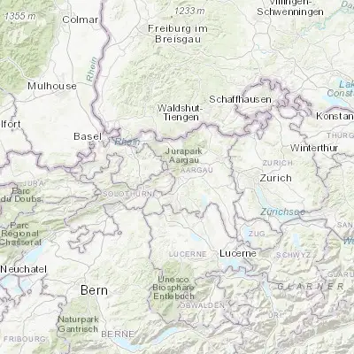 Map showing location of Aarau (47.392540, 8.044220)