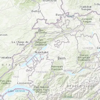 Map showing location of Aarberg (47.044390, 7.275780)