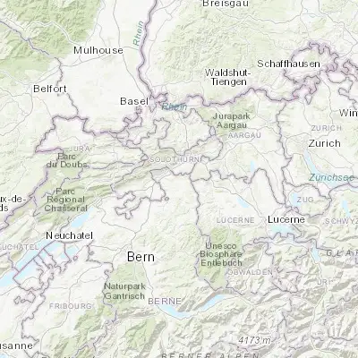 Map showing location of Aarwangen (47.238450, 7.768540)