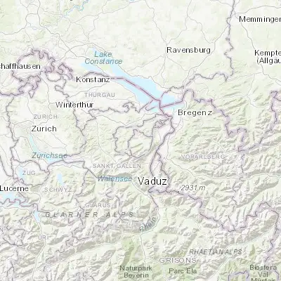Map showing location of Appenzell (47.331030, 9.409960)