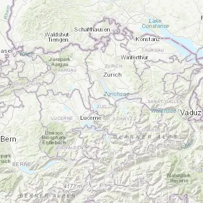 Map showing location of Baar (47.196250, 8.529540)