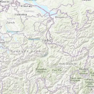 Map showing location of Bad Ragaz (47.006010, 9.502660)