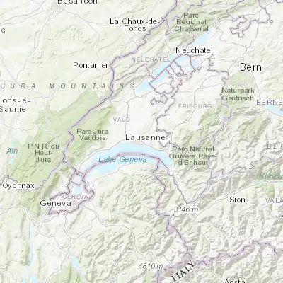 Map showing location of Belmont-sur-Lausanne (46.518910, 6.676360)