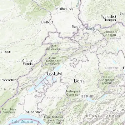 Map showing location of Biel/Bienne (47.137130, 7.246080)