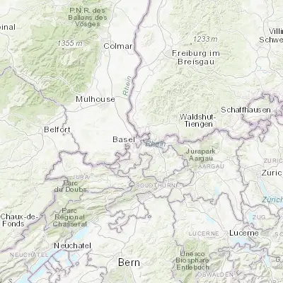Map showing location of Birsfelden (47.552900, 7.623220)