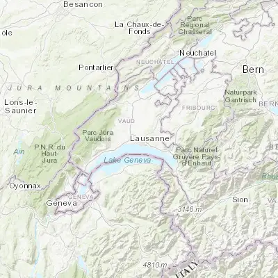 Map showing location of Blécherette (46.539320, 6.622270)