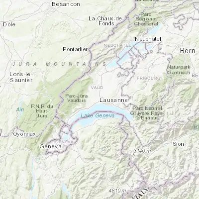 Map showing location of Bussigny (46.551100, 6.555970)