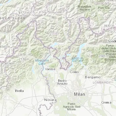 Map showing location of Caslano (45.973640, 8.877390)