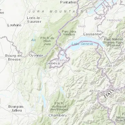 Map showing location of Chêne-Bougeries (46.198430, 6.186420)