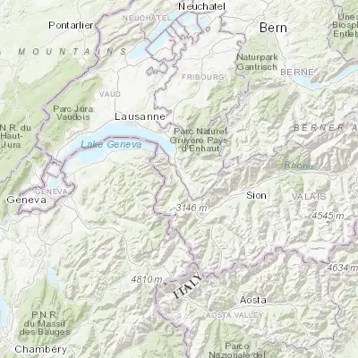 Map showing location of Collombey (46.273850, 6.947890)