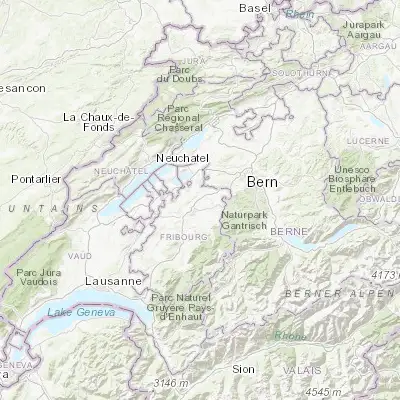 Map showing location of Düdingen (46.849160, 7.191500)