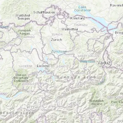 Map showing location of Einsiedeln (47.128490, 8.747350)