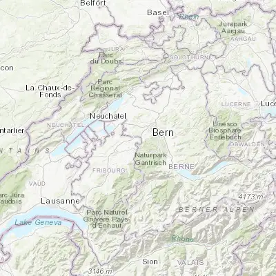 Map showing location of Flamatt (46.889940, 7.322040)