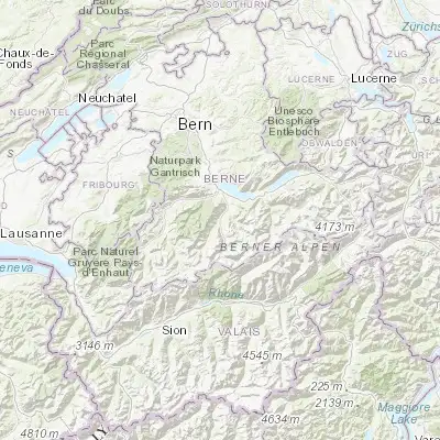 Map showing location of Frutigen (46.587230, 7.649450)