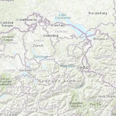 Map showing location of Gommiswald (47.231280, 9.023550)