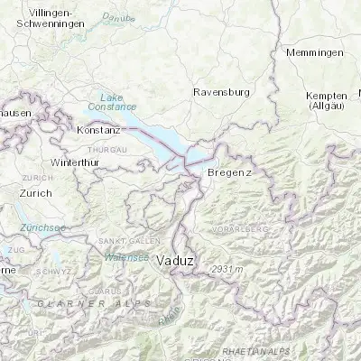 Map showing location of Heiden (47.442550, 9.532930)