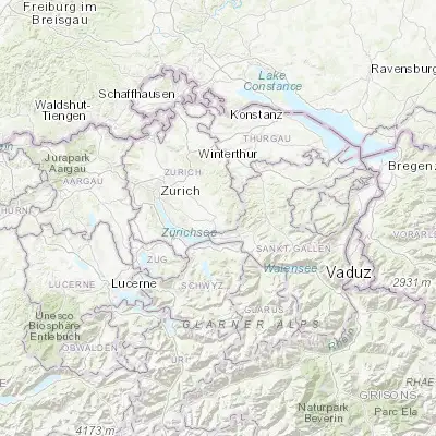 Map showing location of Hinwil (47.294260, 8.843930)