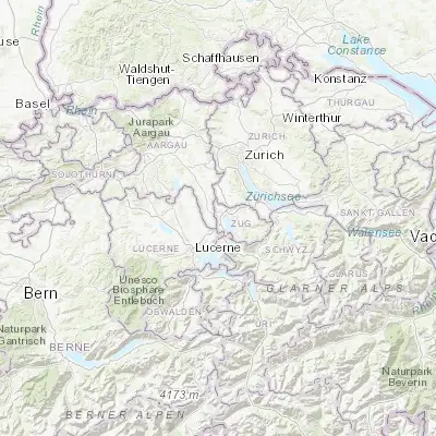Map showing location of Hünenberg (47.175360, 8.424970)