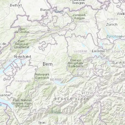 Map showing location of Langnau (46.939360, 7.787380)