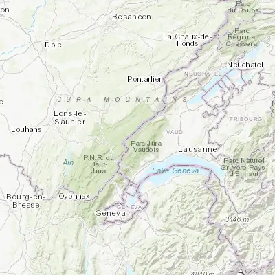 Map showing location of Le Chenit (46.606880, 6.230620)
