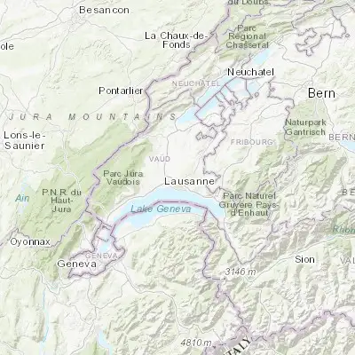 Map showing location of Le Mont-sur-Lausanne (46.558150, 6.631450)