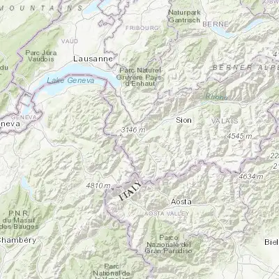 Map showing location of Martigny-Ville (46.102760, 7.072450)