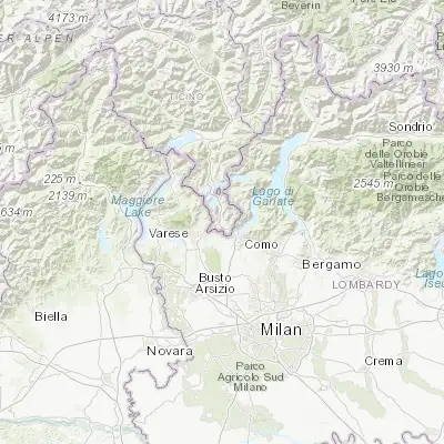 Map showing location of Mendrisio (45.870190, 8.981600)