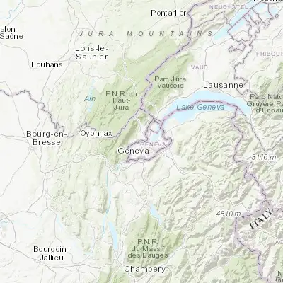 Map showing location of Meyrin (46.234240, 6.080250)