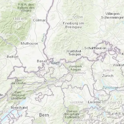 Map showing location of Möhlin (47.559150, 7.843290)