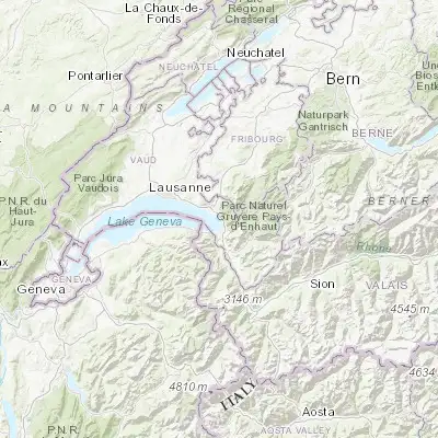 Map showing location of Montreux (46.433010, 6.911430)